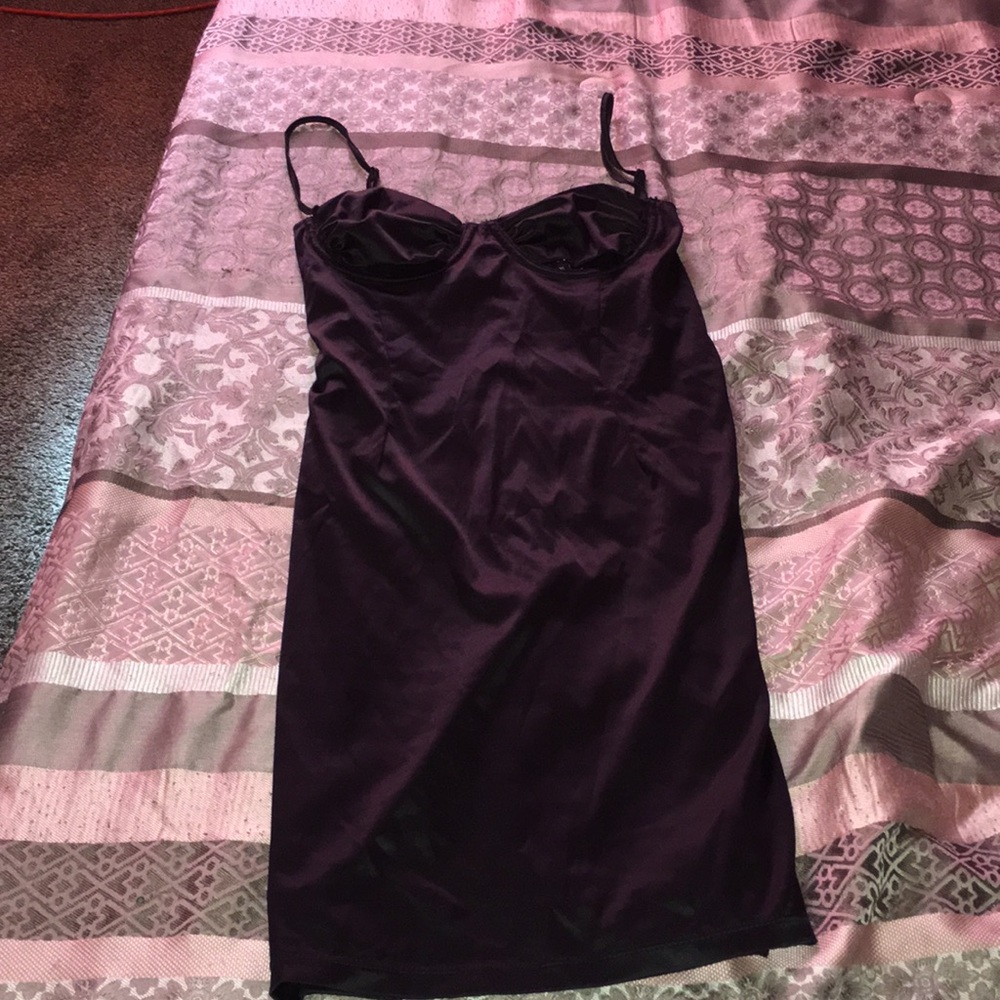 Black mini bralet dress